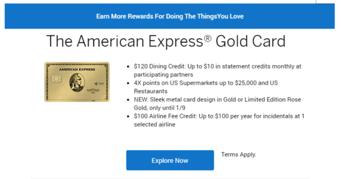 American express gold card benefits